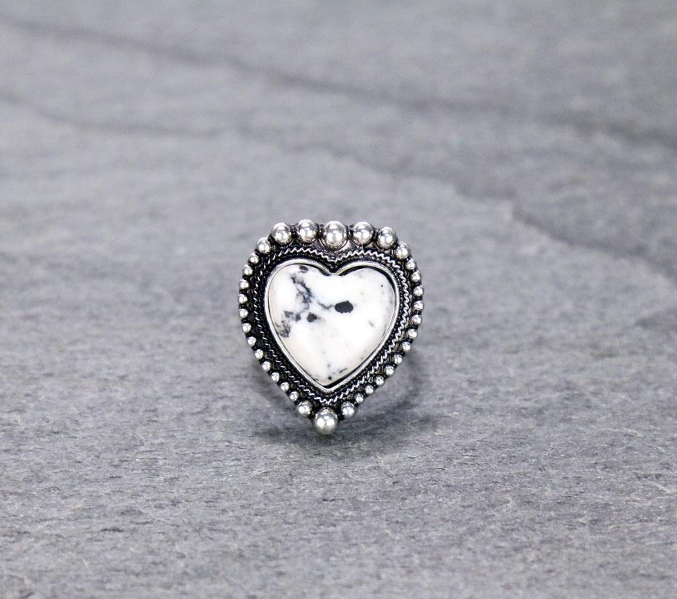 Fashion Stone Heart Ring