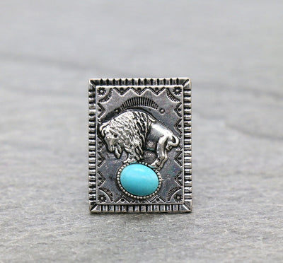 Fashion Turquoise Buffalo Ring