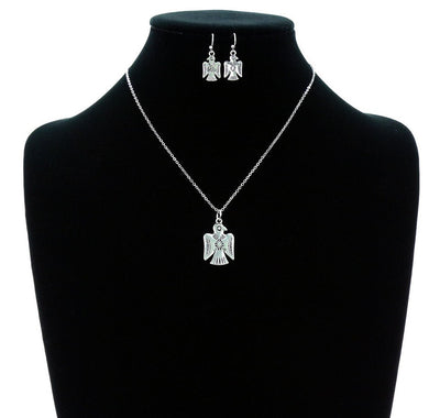 Fashion Silver Thunderbird Chain Necklace