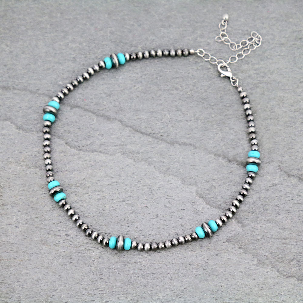 Melton Navajo Style Pearl & Saucer Choker