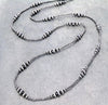 fashion silver oxidized varied navajo pearl bead necklace