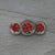 Layla Fashion Barrette With Stones - Red