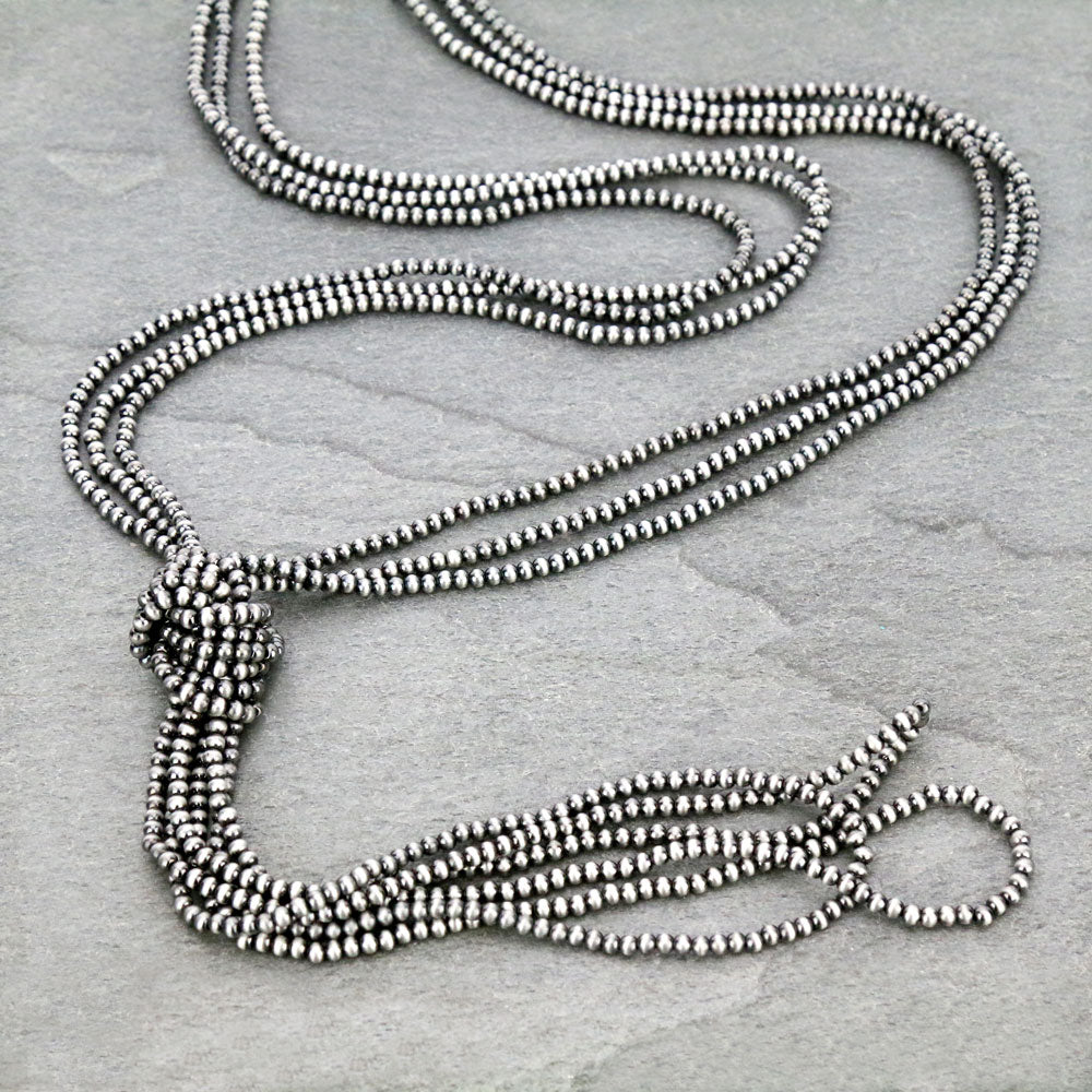 4mm 3 Strand Fashion Navajo Pearl Necklace - 42"