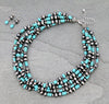Multi strand navajo turquoise necklace