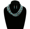 Shiner 5 Strand Layered Necklace - Turquoise