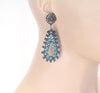 Lindsay Concho Post Stamped Teardrop Earrings - Turquoise