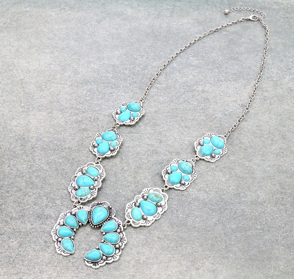 Laurel Fashion Concho Naja Necklace - Turquoise