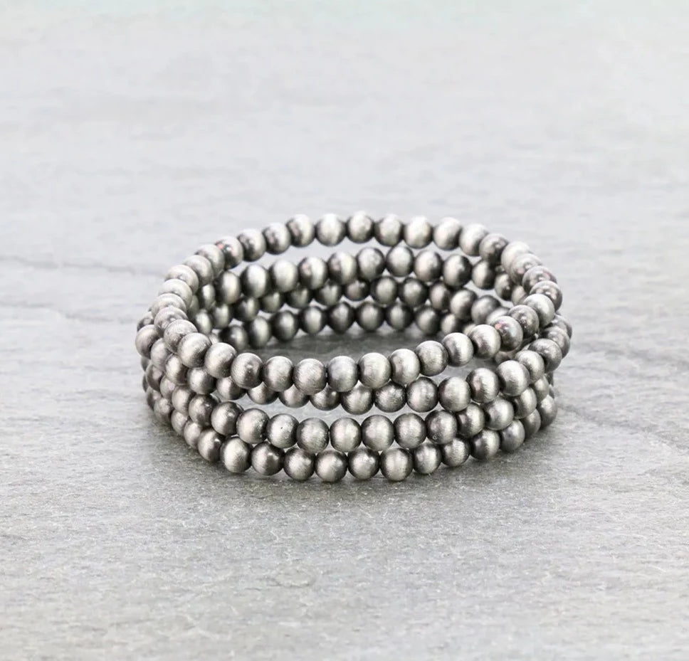 Priscilla Set of Four Stackable Navajo Stretch Bracelets