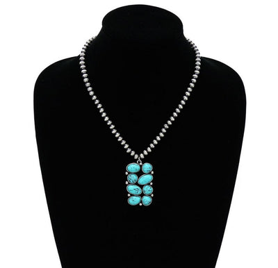 Pebbles Stacked Stone Navajo Necklace