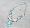 Haug Fashion Y Necklace & Earrings - Turquoise