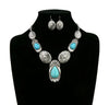 Haug Fashion Y Necklace & Earrings - Turquoise