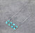 8 Stone Bar Pendant Necklace & Ring- Turquoise