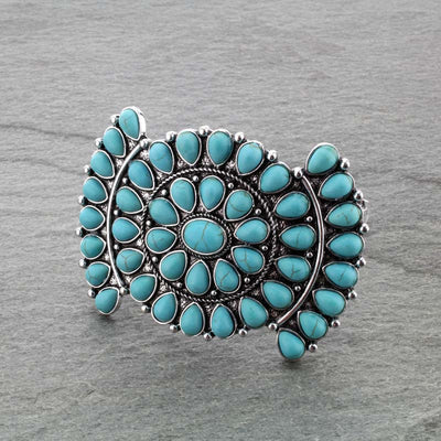 Dalhart Zuni Inspired Cluster Hair Accessory - Turquoise