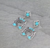 Fashion Silver Mesa Arch Earrings - Turquoise