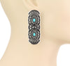Arroyo Fashion Double Concho Shield Earrings - Turquoise