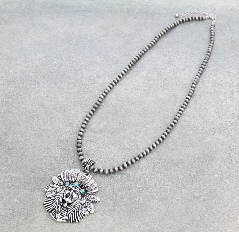 Mighty Chief Fashion Navajo Necklace With Pendant