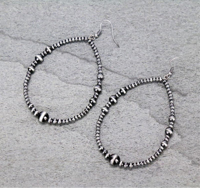 Fashion Navajo Pearl Variant Single Tier Hook Earrings