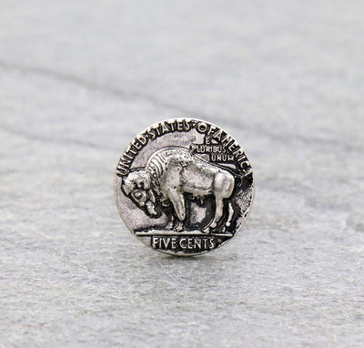 Fashion Buffalo Coin Ring