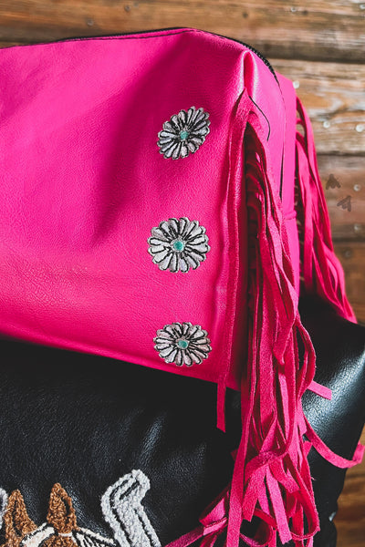 Pink Fringe Travel Pouch