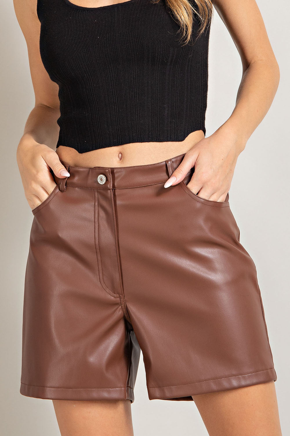 Jessica Faux Leather Shorts