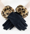 Judy Leopard Faux Fur Gloves