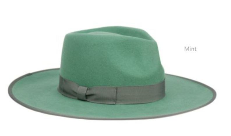 Wide Brim Wool Felt Fedora
