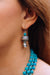 Accessorize In Style Fashion Earrings Fashion Silver Blossom with Turquoise Earrings