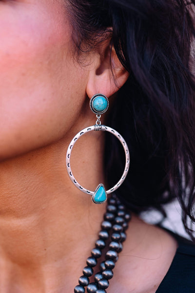 Accessorize In Style Fashion Earrings Fashion Turquoise Hoop Earrings