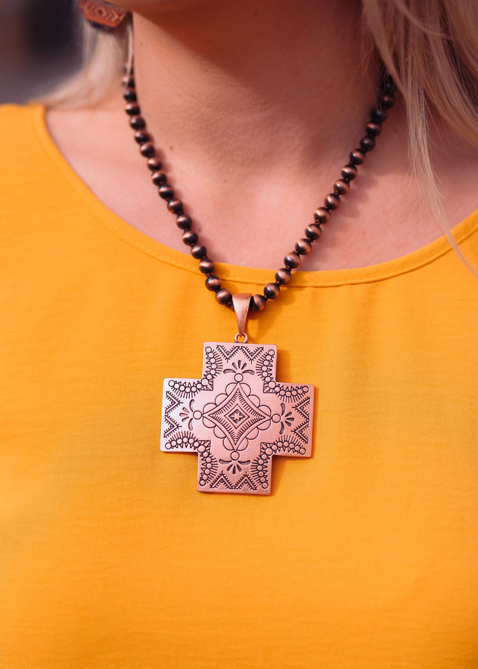 Accessorize In Style Fashion Necklaces Fashion Copper Cross Pendant