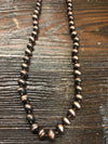 Accessorize In Style Fashion Necklaces Fashion Single Strand Navajo Pearls - Copper 28”