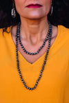 Accessorize In Style Fashion Necklaces Fashion Single Strand Navajo Pearls - Copper 28”