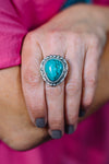 Accessorize In Style Fashion Rings Fashion Turquoise Teardrop Ring