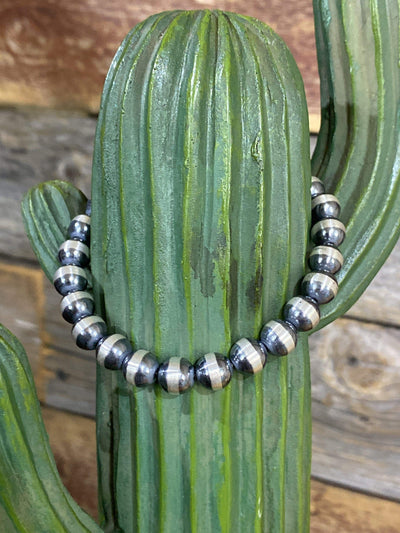 Accessorize In Style Sterling Bracelets 6mm Navajo Pearl Bracelet - 6.75" / 7" / 8"