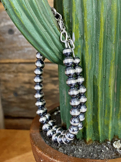 Accessorize In Style Sterling Bracelets 6mm Navajo Pearl Bracelet - 6.75" / 7" / 8"