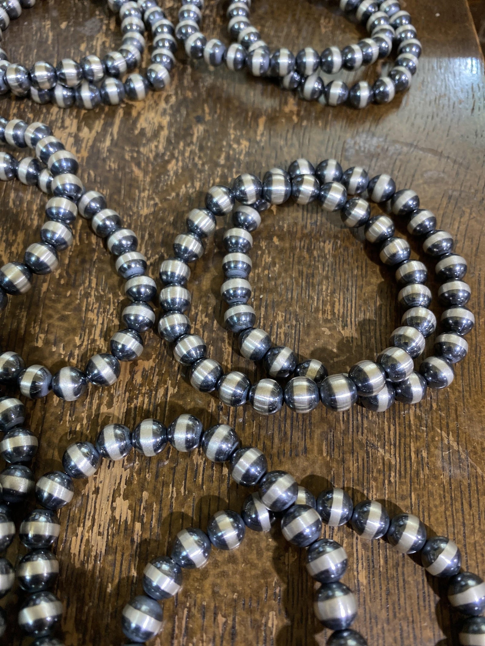 Accessorize In Style Sterling Bracelets 8mm Navajo Pearl Stretch Bracelet