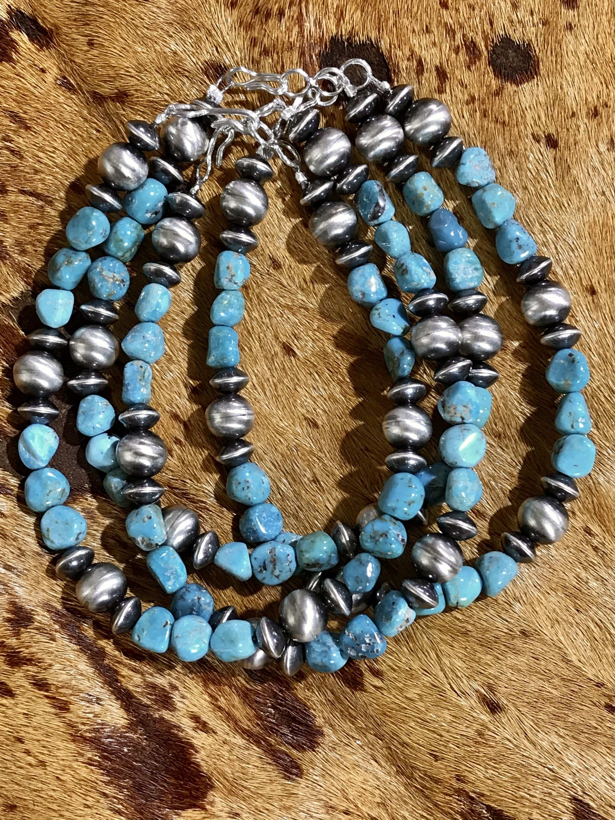 Accessorize In Style Sterling Bracelets Bayside Navajo & Turquoise Stone Bracelet