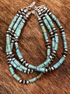 Accessorize In Style Sterling Bracelets Lakeshore Navajo & Turquoise Cylinder Bracelet