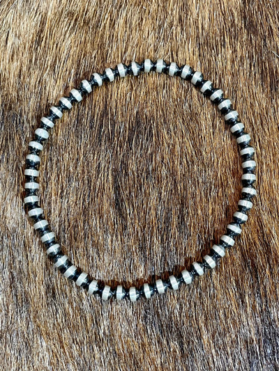 Accessorize In Style Sterling Bracelets Libby 4mm Stretch Navajo bracelet