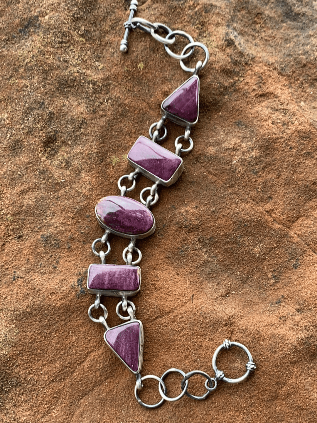 Accessorize In Style Sterling Bracelets Marla Purple Spiny Chain Bracelet