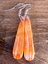 Accessorize In Style Sterling Earrings B Courtney Orange Spiny Dangle Earrings