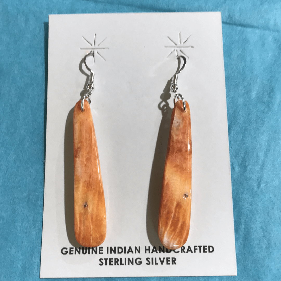 Accessorize In Style Sterling Earrings Cooper Orange Spiny Teardrop Earrings