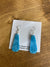 Small Turquoise Slab Earrings - 1.75" - 2"