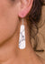 White Buffalo Slab Earrings - 3"