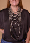 Accessorize In Style Sterling Navajo Pearls 14mm Navajo Pearl Necklace 18"- 48"
