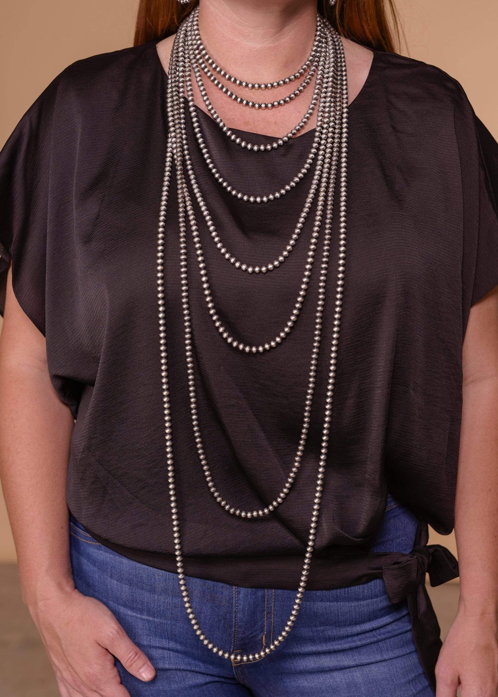 4mm Navajo Pearl Necklace - 12” - 60”