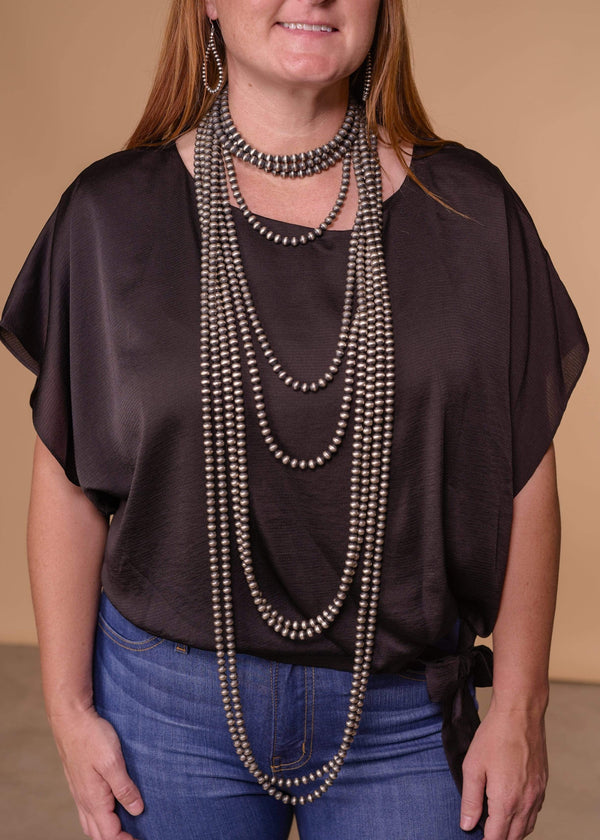 6mm Navajo Pearl Necklace - 14” - 60” - Accessorize In Style