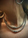 Accessorize In Style Sterling Navajo Pearls Navajo Pearl 4mm Varied Necklace - 14" - 18"
