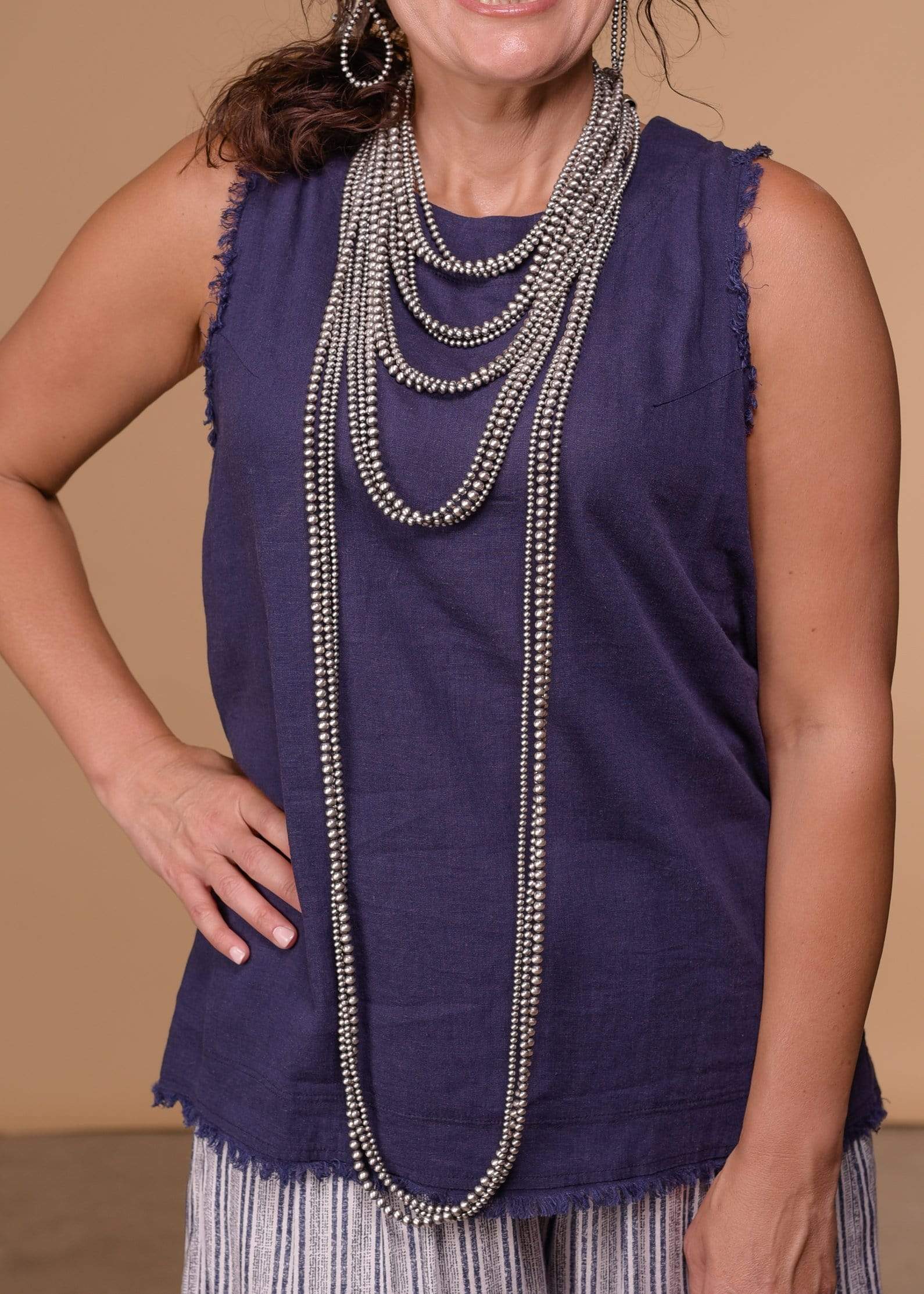 Varied Sterling 3 Strand Necklace - 18" - 60"