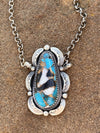 Accessorize In Style Sterling Necklaces A Charlie Turquoise White Buffalo Mix Pendant Necklace