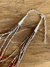 Accessorize In Style Sterling Necklaces Ruby Red Spiny 5 Strand Necklace